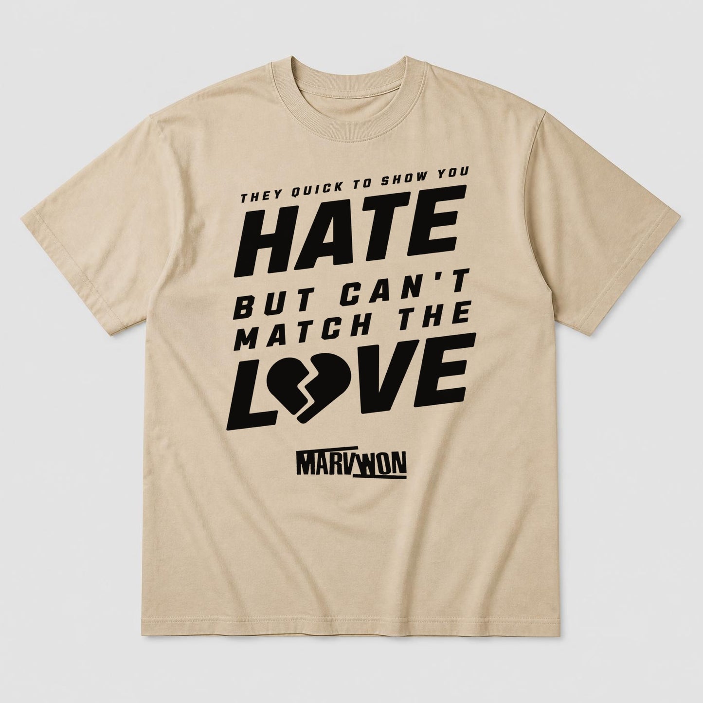 "Can't Match The Love" Lyric Tee — Marv Won